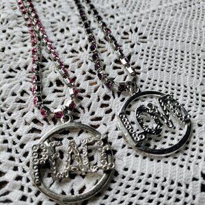 Upcycled Peace & Love Necklaces